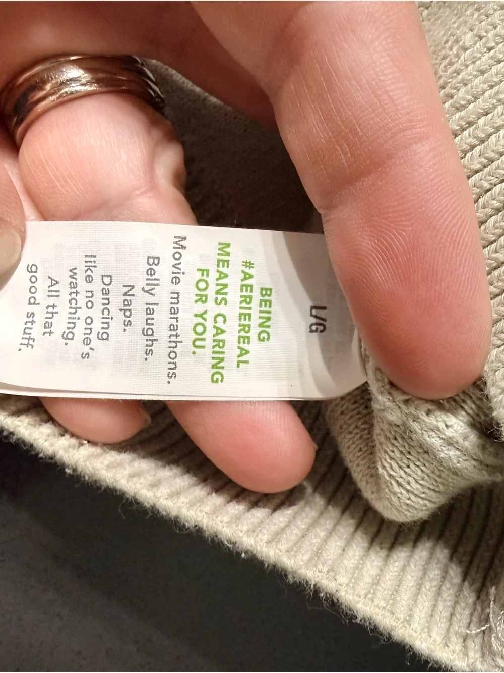 Aerie Light Mint Green Cotton Crewneck Sweatshirt Oversized Large